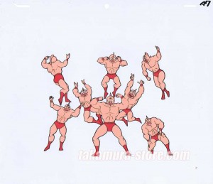 Muscle Man anime cel