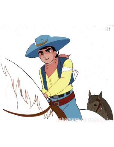 Isamu the Wilderness Boy anime cel